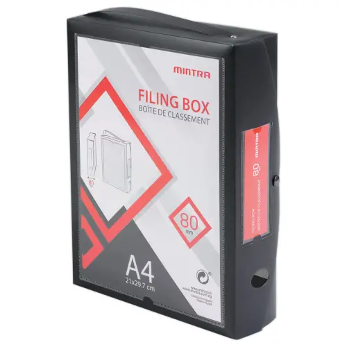 Boîte valisette personnalisable en polypropylène A4 - Dos 8 cm