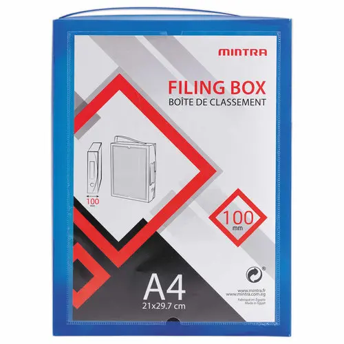Bo&icirc;te valisette personnalisable  en polypropyl&egrave;ne A4 - Dos 10 cm 