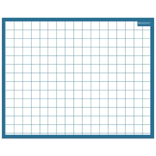 Ardoise effaçable à sec - BOUCHUT - 1 face unie - 1 face 5 x 5 - 21 x 26,5 cm