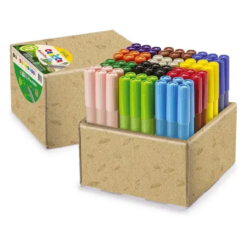 Lot de 72 Schoolbox Ecofamily - Pointe large - Coloris assortis - Jumbo