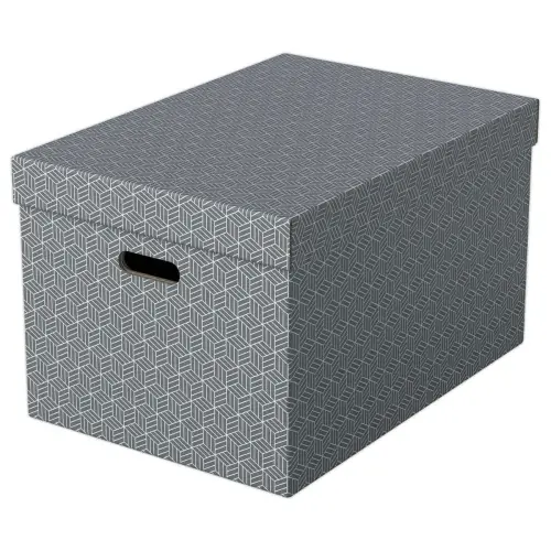3 Boîtes de rangement Home taille L - Gris - ESSELTE