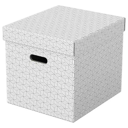 3 Bo&icirc;tes de rangement Home - Taille Cube - Blanc - ESSELTE 