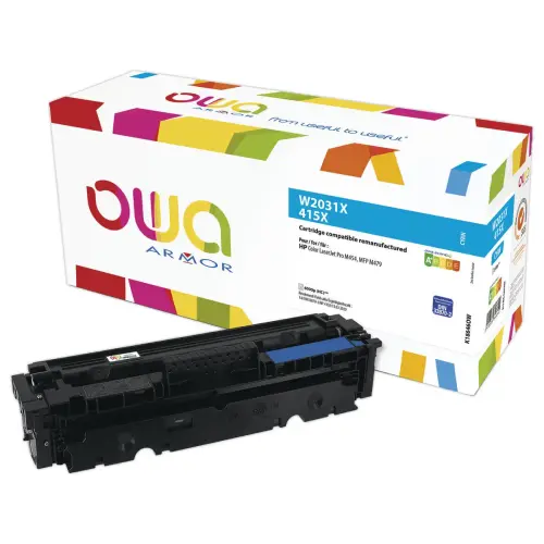 Toner éq. HP W2031X - Haute capacité - Cyan - OWA