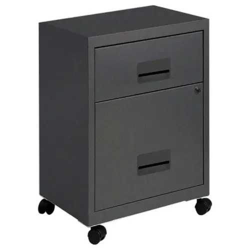 Caisson mobile en métal 2 tiroirs anthracite