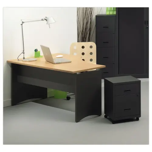 Caisson mobile en métal 2 tiroirs anthracite