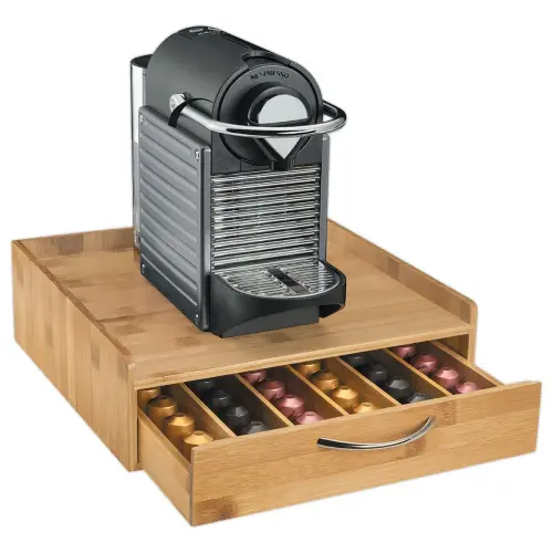 Range dosettes 1 tiroir en bambou