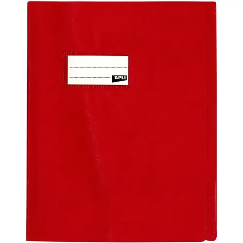 Protège-cahier 17 x 22 cm Apli - polypropylène 19/100 - rouge