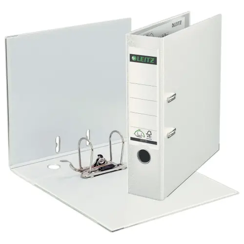 Classeur &agrave; levier LEITZ 180&deg; - Dos 8 cm- Blanc 
