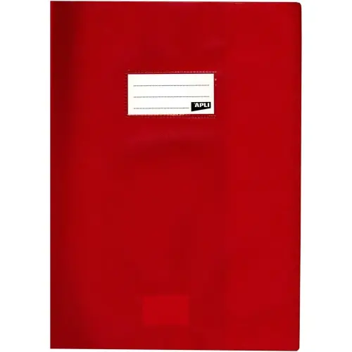 Protège-cahier 24 x 32 cm Apli - polypropylène 19/100 - rouge