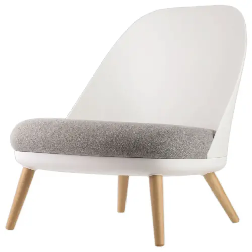 Fauteuil COCOON Blanc / Gris