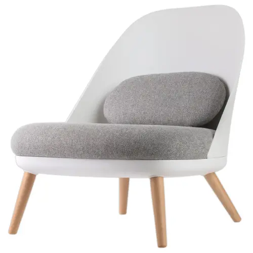 Fauteuil COCOON Blanc / Gris Monté