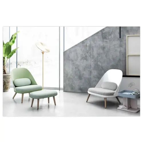 Fauteuil COCOON Blanc / Gris Monté