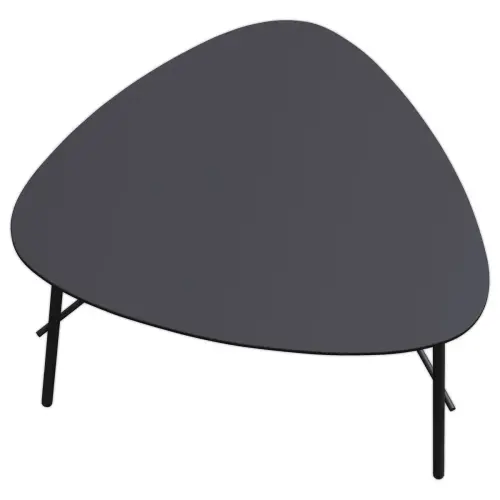 Table basse gigogne 60 cm noire
