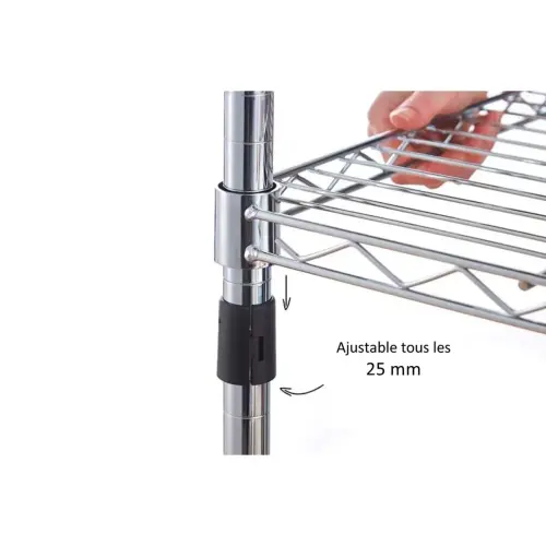 Etagère multifonction 5 niveaux L90 x H200 cm