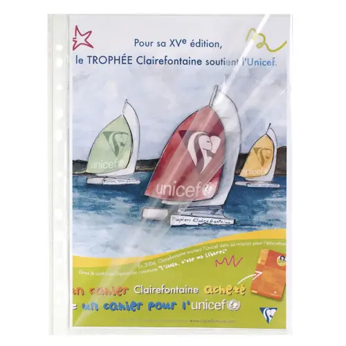 10 Pochettes perforées lisses - ouverture haut et coin - EXACOMPTA