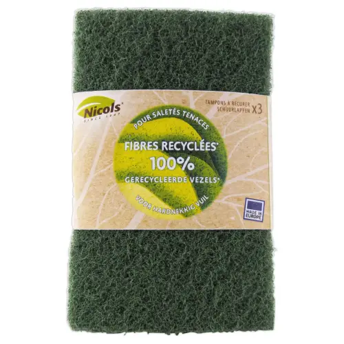 3 Tampons &agrave; r&eacute;curer &eacute;cologiques 