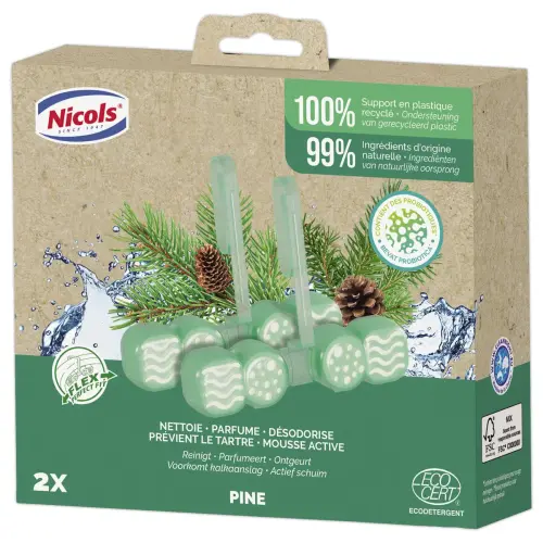 2 Bloc WC ECOCERT Parfum menthe et eucalyptus