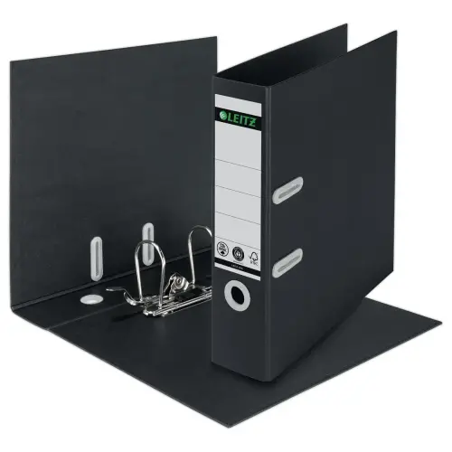 Classeurs à levier 180° recyclé A4 - Dos 8 cm - Noir - LEITZ