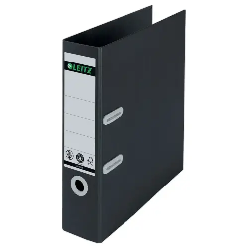 Classeurs à levier 180° recyclé A4 - Dos 8 cm - Noir - LEITZ