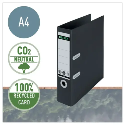 Classeurs à levier 180° recyclé A4 - Dos 8 cm - Noir - LEITZ