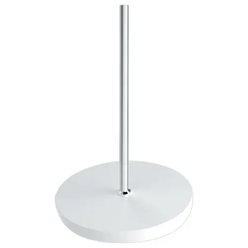 Lampadaire LED t&ecirc;te r&eacute;versible - Blanc/Chrome - ALBA 