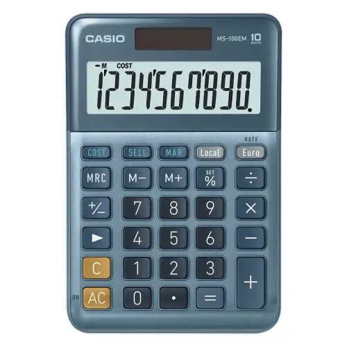 Calculatrice Casio MS100EM solaire 10 chiffres 