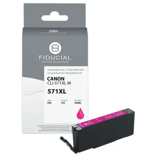 Cartouche d'encre remanufacturée éq. CANON CLi-571XL - Haute capacité - Magenta