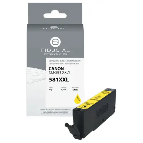 Cartouche Canon CLI-581XXL jaune compatible FIDUCIAL