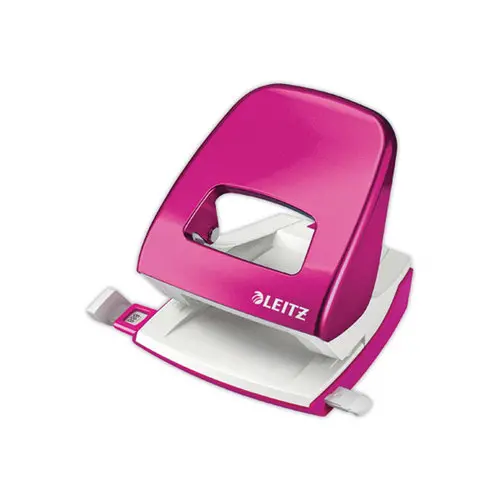 Perforateur blanc 2 trous coloré 30 feuilles - Rose - LEITZ