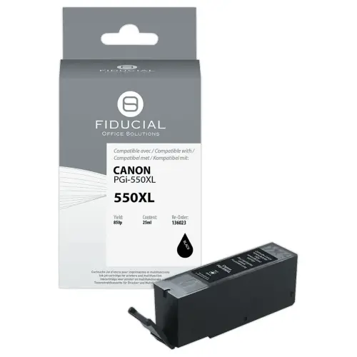 Cartouche d'encre remanufacturée éq. CANON PGi-550XL - Haute capacité - Noir