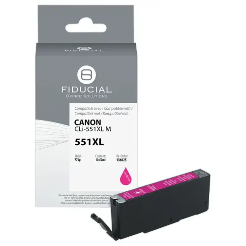 Cartouche équivalent Canon CLi-551XL - Magenta - Fiducial