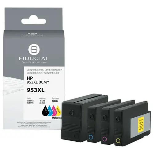 4 Cartouches remanufacturées eq. HP 953XL - Haute capacité