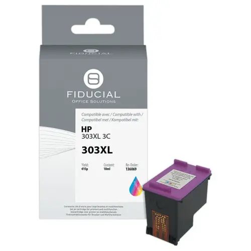 Cartouche d'encre remanufacturée éq. HP 303XL - Haute capacité - 3 Couleurs