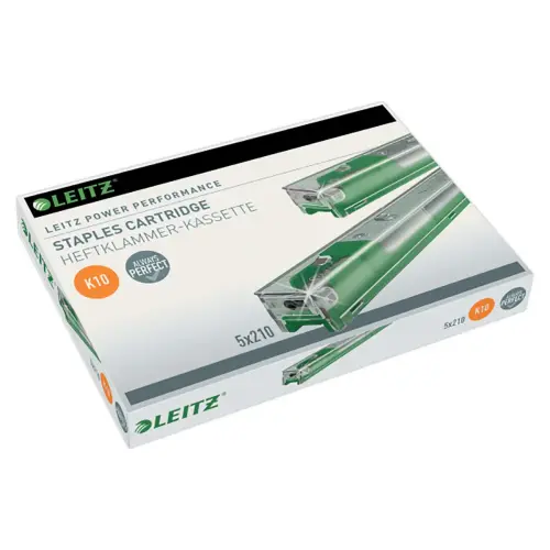 Boite de 5 cassettes d'agrafes pour LEITZ 5551 - Type K10 - vert - LEITZ 