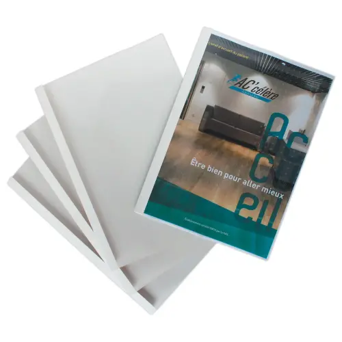 100 Chemises dos pr&eacute;-encoll&eacute; A4 - capacit&eacute; : 1 &agrave; 12 feuilles 