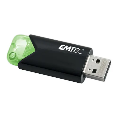 Cl&eacute; USB 3.2 Click Easy Gen1 -  64 Go - Vert - Emtec 