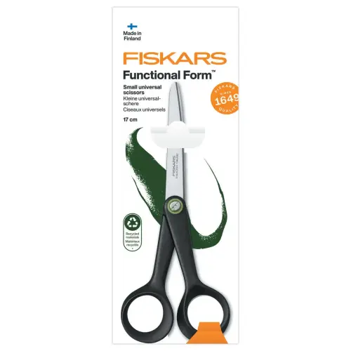 Ciseaux  FISKARS  ambidextres 17 cm recycl&eacute;s / recyclables 100% 
