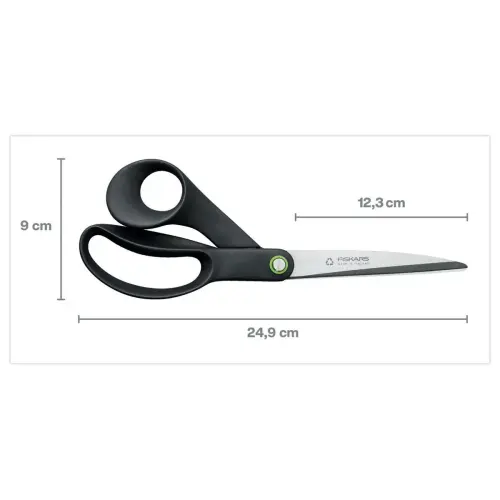 Ciseaux  FISKARS droitiers 24 cm recycl&eacute;s  / recyclables 100% 