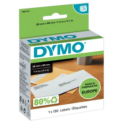 Étiquettes d'adresses LW 28mm x 89mm (130 étiquettes)