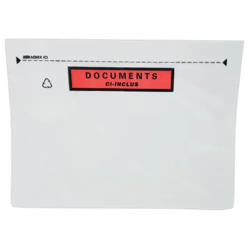 250 Pochettes adhésives 'Documents ci-inclus' - 228 x 165 mm