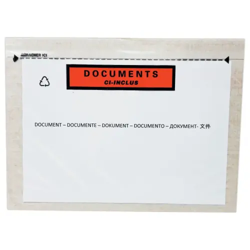 250 Pochettes adhésives 'Documents ci-inclus' - 228 x 165 mm