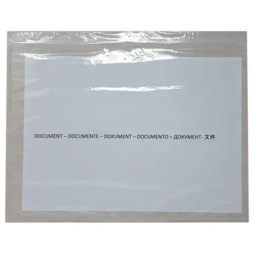 500 Pochettes adhésives neutres format A4 320x250 mm