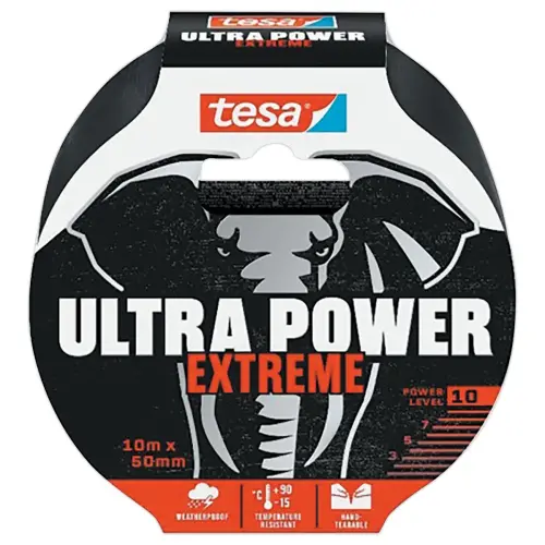 Ruban Tesa Ultra Power Extrême 10 m x 50 mm - Noir