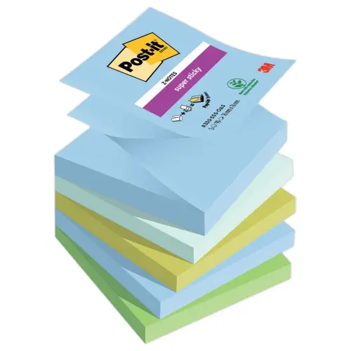 5 Z-notes Super Sticky Collection Oasis,76 x 76 mm 