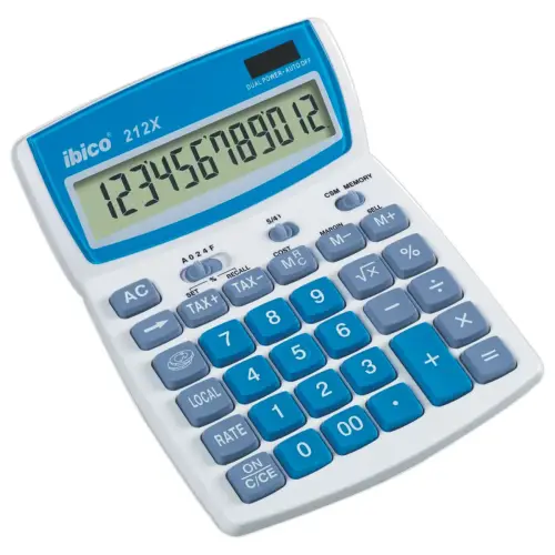 Calculatrice de bureau 212X - 12 chiffres - IBICO