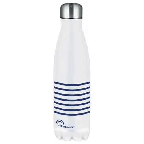 Bouteille isotherme inox 50 cl, coloris ray&eacute; bleu 