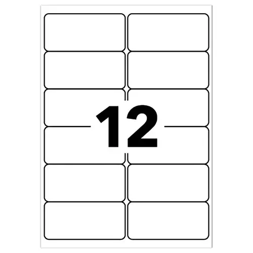 100 planches de 12 &eacute;tiquettes laser AVERY 99,1x42,3mm soit 1200 &eacute;tiq/bo&icirc;te 