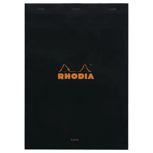 Bloc-notes A4 - Noir - 80 feuilles - RHODIA