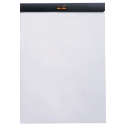Bloc-notes A4 - Noir - 80 feuilles - RHODIA