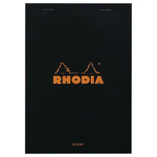 Bloc-notes A5 - Noir - 80 feuilles - RHODIA